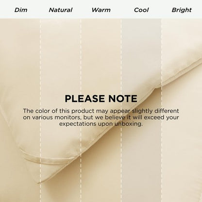 Bedsure Comforter Duvet Insert - Quilted Comforters Twin XL Size, All Season Duvet, Down Alternative Bedding Comforter with Tabs,Gifts for Women/Men,Cream,Twin XL 92 x 68 Inches