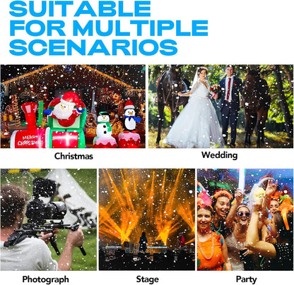 UPGREY 1200W Snow Machine - Indoor/Outdoor Fake Snow Maker for Parties & Events