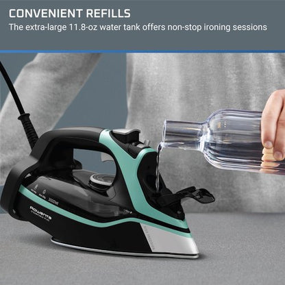 Rowenta Steam Force Stainless Steel Soleplate Steam Iron for Clothes, Anti-Drip Protection, 400 Microsteam Holes, 1800 Watts, Iron, Fabric Steamer, Garment Steamer for Clothes, Precision Tip, DW9440