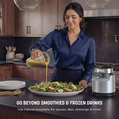 Ninja Nutri Pro Blender - Single Serve for Smoothies & Shakes | Includes 2 Cups & Lids | Silver