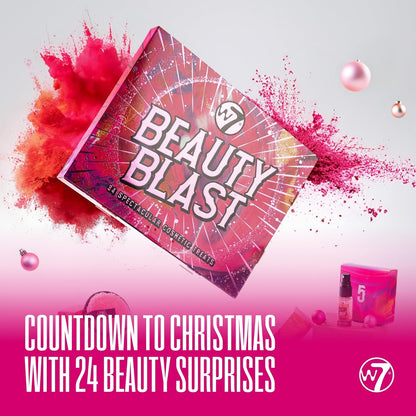 W7 Beauty Blast Makeup Advent Calendar 2025 | 24 Days of Cruelty-Free Surprises in Festive Boxed Gifts