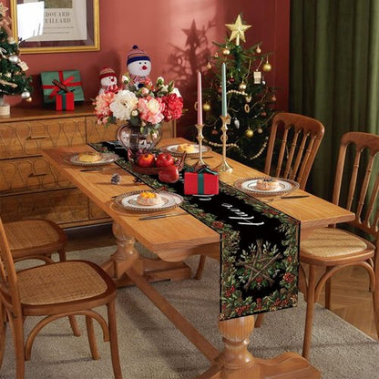 GAGEC Yule Table Runner - Festive Christmas Decor for Home & Kitchen | 72 Inches