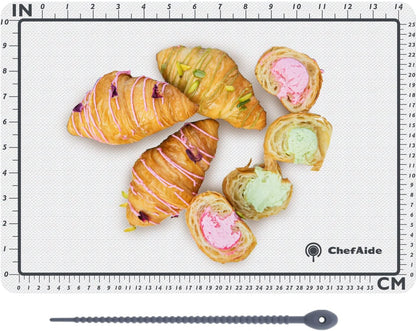 Skiennix Non-Stick Silicone Baking Mat - Premium Food Safe & Heat Resistant, Half Sheet Size (16.5" x 11.6")