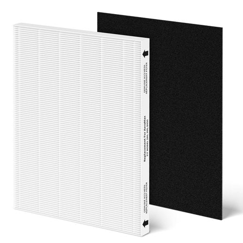 3 Sets AeraMax 300 HEPA Filter Replacement Compatible with Fellowes AeraMax 290/300/200/DX95 Purifier, HF-300/AP-300PH, Part# 9287201, 3 True Hepa Filters + 6 Activated Carbon Pre-filters