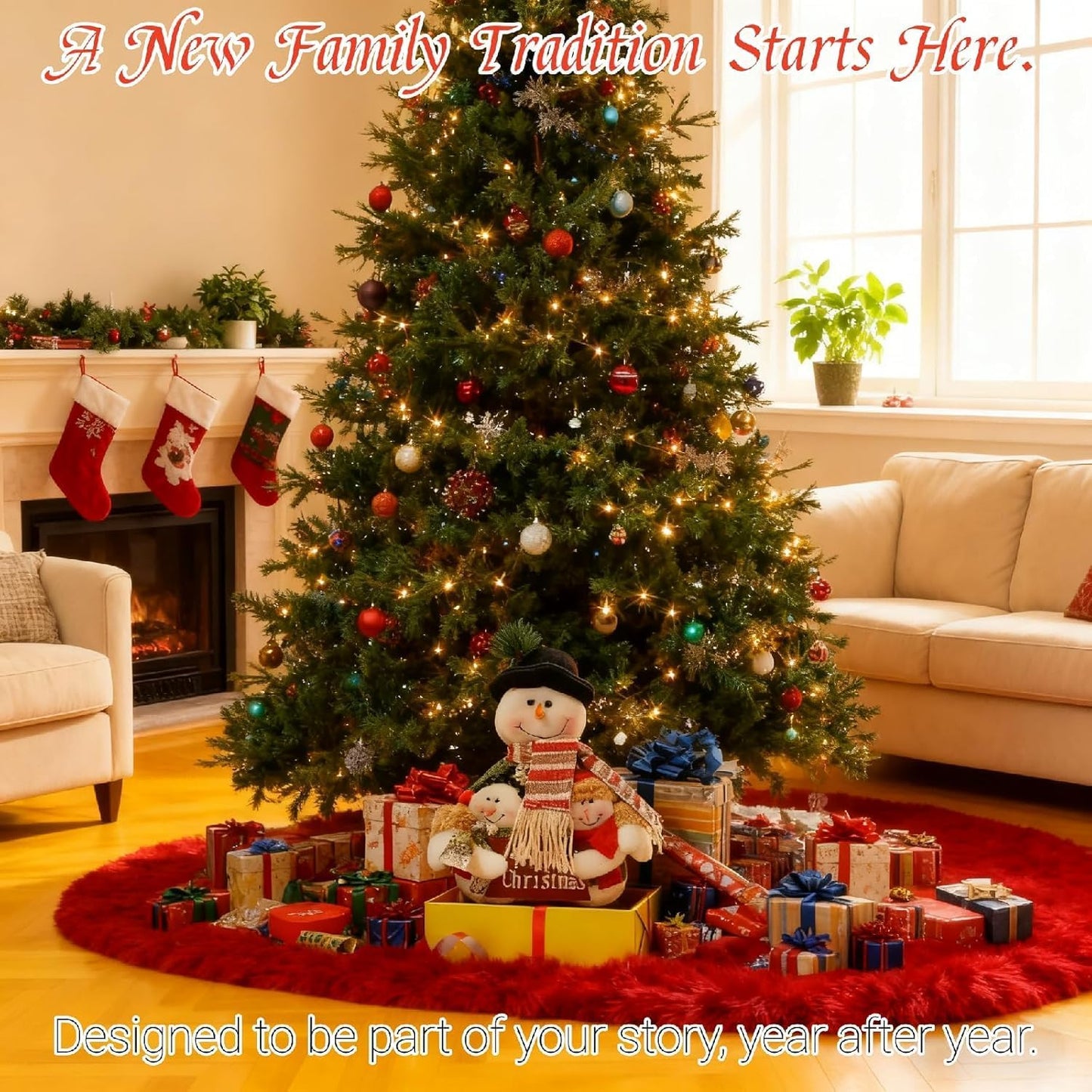 Skiennix 12-Inch Plush Snowman Decor - Festive Indoor Christmas Decoration for Office & Home