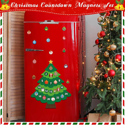 Regine Switzerland Christmas Advent Calendar Magnets - Countdown to Xmas | Tree & Fridge Decor for Kids & Adults