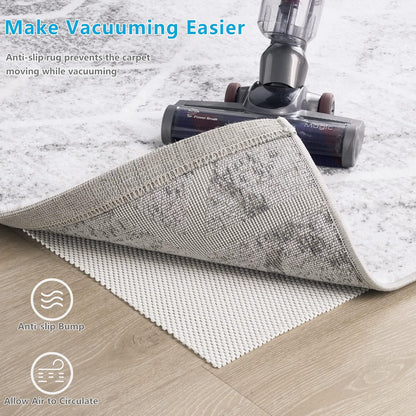 Skiennix Non-Slip Area Rug Pad - Extra Thick 9x12 Feet Anti-Skid Gripper for Hardwood Floors