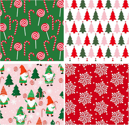 Wrapaholic Christmas Wrapping Paper Roll - Jumbo 30 Inch Gnome Elf Holiday Design | 4 Rolls, 120 Inch Each