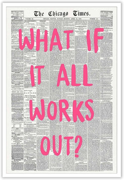 Drimiler Retro Newspaper Poster - Positive Affirming Quote Canvas Wall Art | 12x18in Unframed