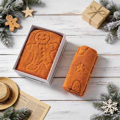 Christmas Gingerbread Hand Towels Set - 3 Pack 14 x 30 in 100% Cotton
