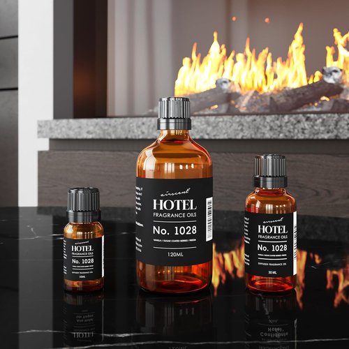 AirScent Hotel Diffuser Oil No. 1028 - Premium Fragrance Oil for Ultrasonic Diffusers | 120 mL Glass Bottle