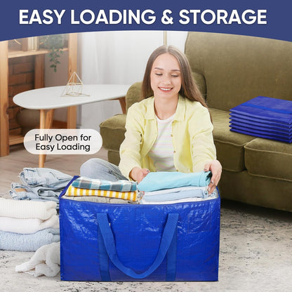 TICONN Extra Large Moving Bags - Heavy-Duty Storage Totes with Zippers & Handles | 30 Gallon, 16 Pack