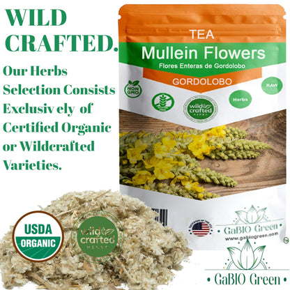 Mullein Flowers Dried | Herbal| GORDOLOBO , Resealable Bag , Verbascum Thapsus 4 oz.