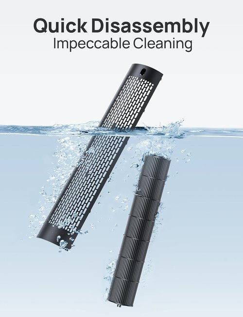 DREO Tower Fan - Ultra-Quiet 9-Speed Bladeless Floor Fan | 90° Oscillation & 12-Hour Timer