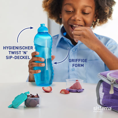 Sistema Hydrate Collection Twist 'N' Sip Water Bottle, 11.0 oz./0.3 L, Color Received May Vary