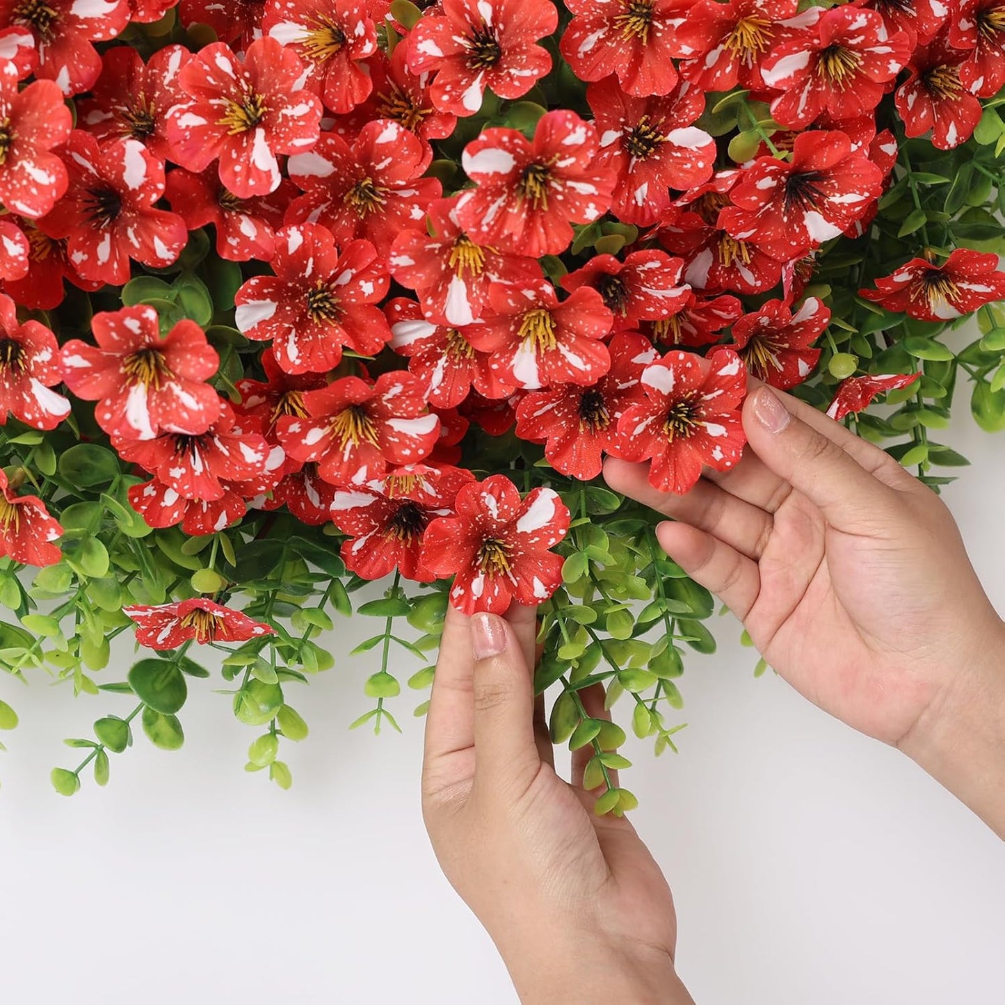 Starry Sky Morning Glory Wreath by [Brand Name] - 26" Faux Eucalyptus & Flower Decor for Spring/Summer