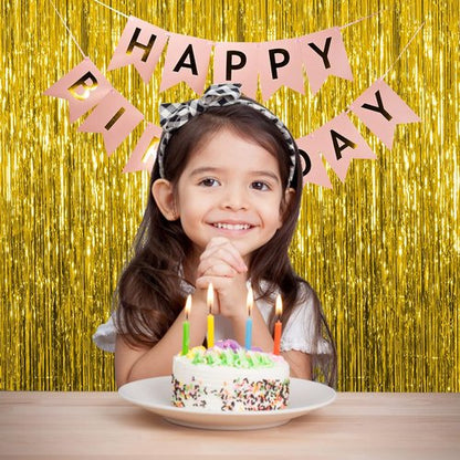 Gold Fringe Curtain Backdrop by [Brand Name] - 20 Pack Tinsel Streamers for Parties | Perfect for Birthdays, Christmas, and Graduations