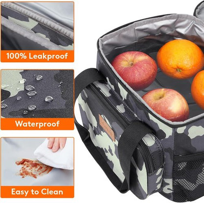 Lifewit Insulated Lunch Bag - Soft Cooler Tote for Men & Women | Camouflage, 12-Can Capacity (9L)