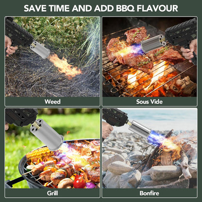 Sondiko Culinary Torch Gun - Powerful Adjustable Propane Burner for Searing Steak & BBQ | Campfire Starter