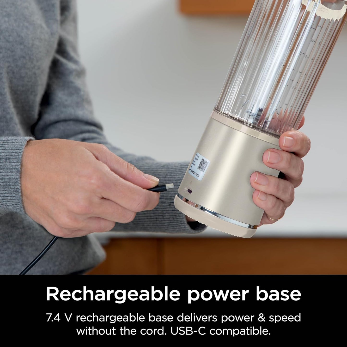 Ninja Blast Portable Blender - Cordless 18oz Personal Blender for Smoothies & Shakes | BPA-Free, USB-C Rechargeable, Leakproof Lid, Vanilla Bean
