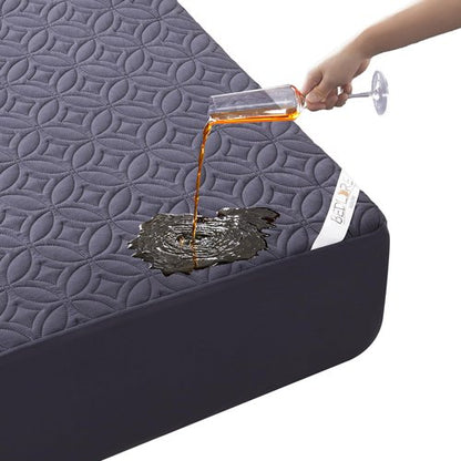 BEDLORE Waterproof Mattress Protector, RV Queen Size Mattress Pad Noiseless with Deep Pocket 6"-18" Depth, Soft Breathable Dirt-Proof Bed Mattress Cover Washable (Navy Blue)