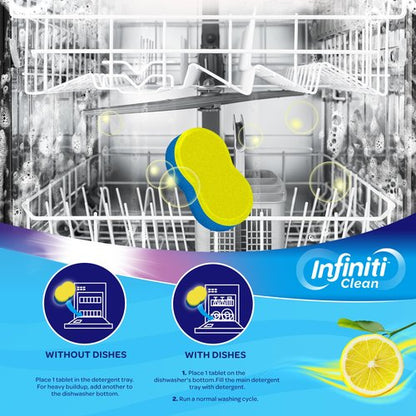 Dishwasher Cleaner and Deodorizer Tablets - Deep Clean Dishwasher Cleaner Tablets, Septic Safe, Natural Limescale Remover - Compatible with All Models (24 Pack)
