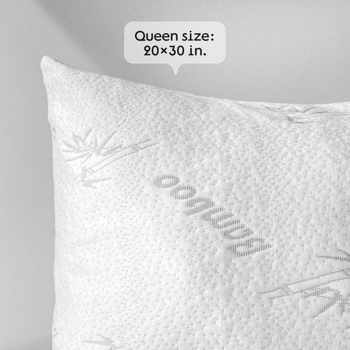 Niagara Sleep Solution Cloud-Like Pillow Protectors with Zipper Queen Size - Breathable Cooling Pillow Covers for Hot Sleepers - 100% Resistant to Stains, Dust & Dirt (White 2-Pack)