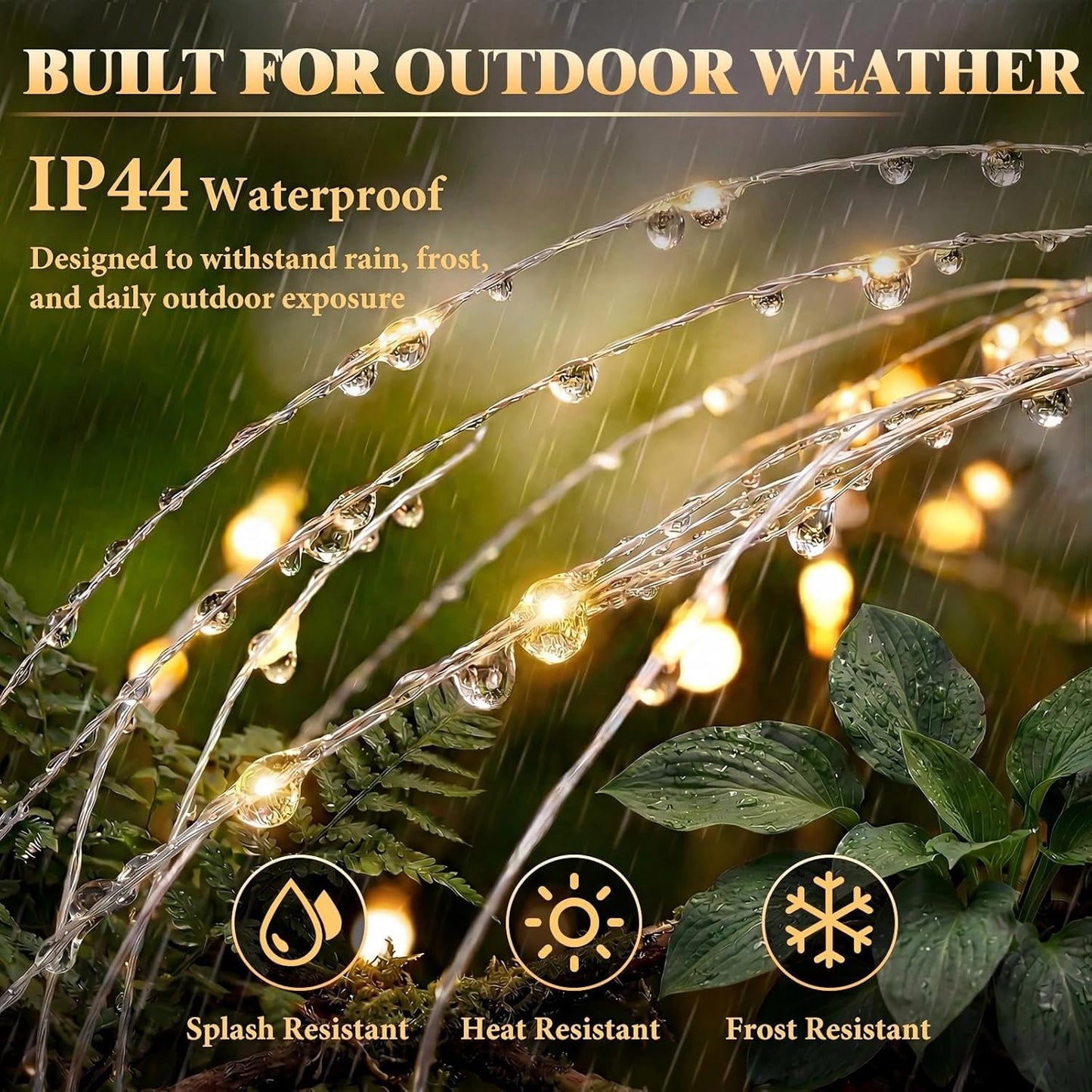 Solar Firework Lights - 120 LED Starburst Garden Lights | Waterproof Outdoor Decor - 2 Pack