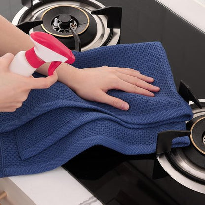 Homaxy Kitchen Dish Towels - Ultra Soft 100% Cotton Waffle Weave, Quick Drying, 20x28 Inches, Navy Blue, 8-Pack
