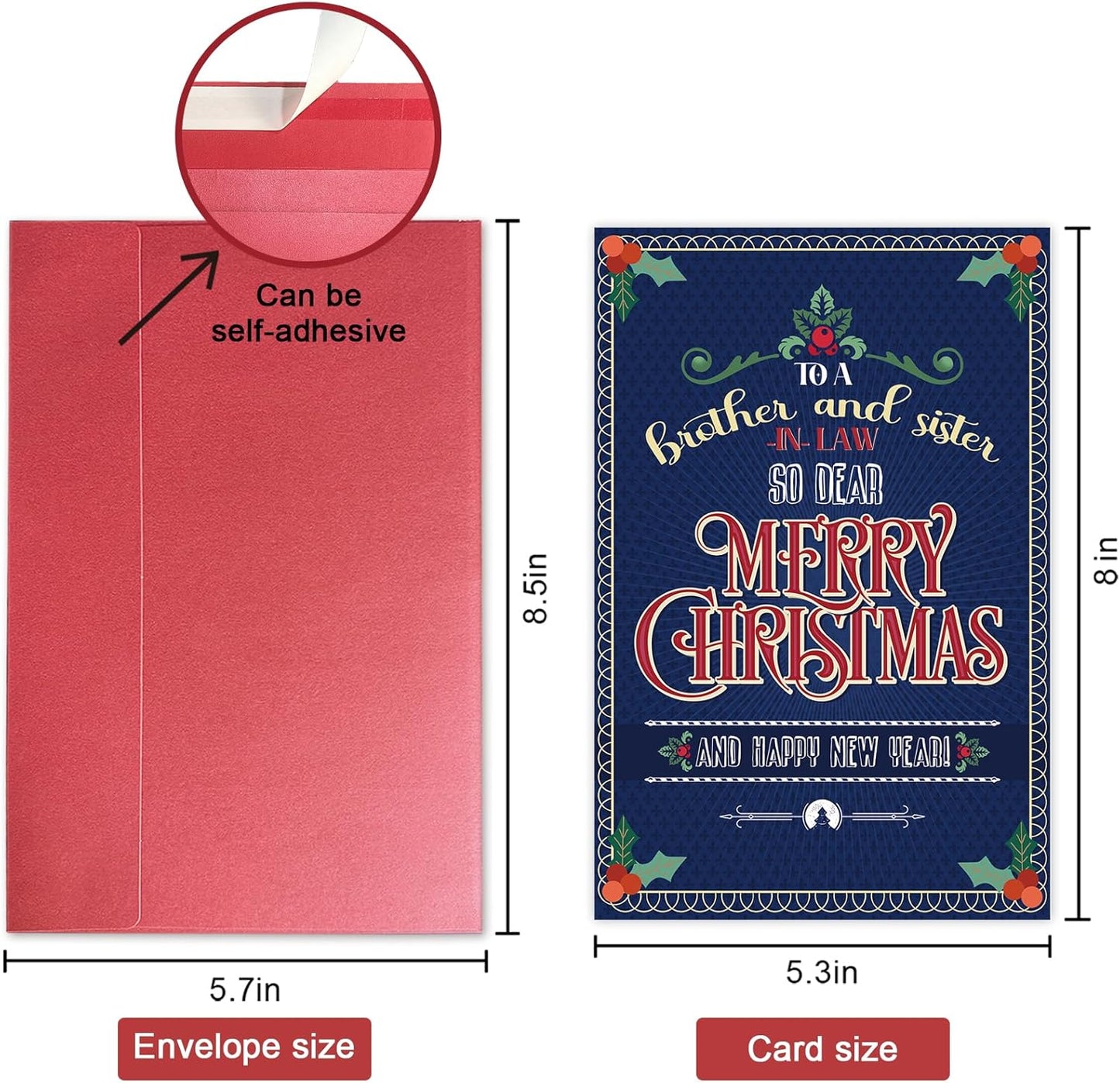 SuperShunhu Christmas Card - Merry Christmas & Happy New Year Greeting for Brother & Sister-in-Law