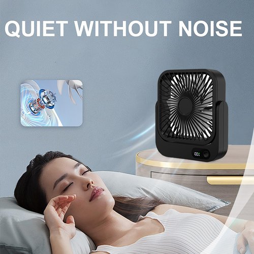 GIIKNEW Magnetic Cruise Ship Approved Fan, 5000mAh Battery Operated Portable Fan with 5 Speeds, Magnetically Sticks on Cabin Ceilings and Walls, Cruise Essentials 2026 - Black