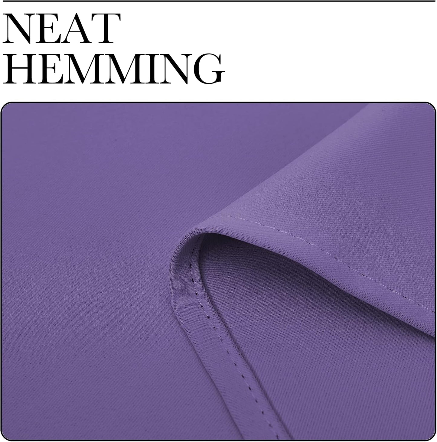 NICETOWN Blackout Curtain Panels - Thermal Insulated Grommet Drapes for Basement | Lilac Purple, 34x84" (1 Pair)