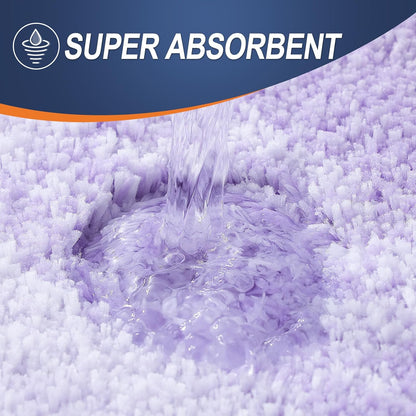 OLANLY Bathroom Runner Rug - Extra Soft Microfiber Mat, Quick Dry & Washable | 59x24, Light Purple