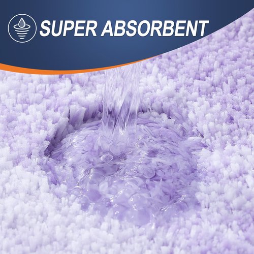 OLANLY Bathroom Rugs Mat 47x20, Extra Soft Absorbent Microfiber Bath Rug, Rubber Backing, Quick Dry, Machine Washable Bath Mats for Bathroom Floor, Tub and Shower, Home Decor Accessories, Light Purple