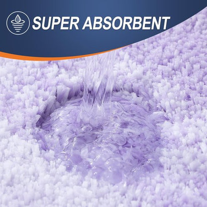 OLANLY Bathroom Rugs Mat 47x20, Extra Soft Absorbent Microfiber Bath Rug, Rubber Backing, Quick Dry, Machine Washable Bath Mats for Bathroom Floor, Tub and Shower, Home Decor Accessories, Light Purple