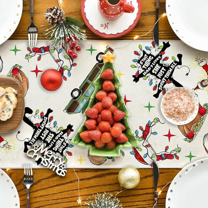 13x108 Inch Linen Table Runner - Christmas Holiday Decor, White (Variation: White+13"x108")
