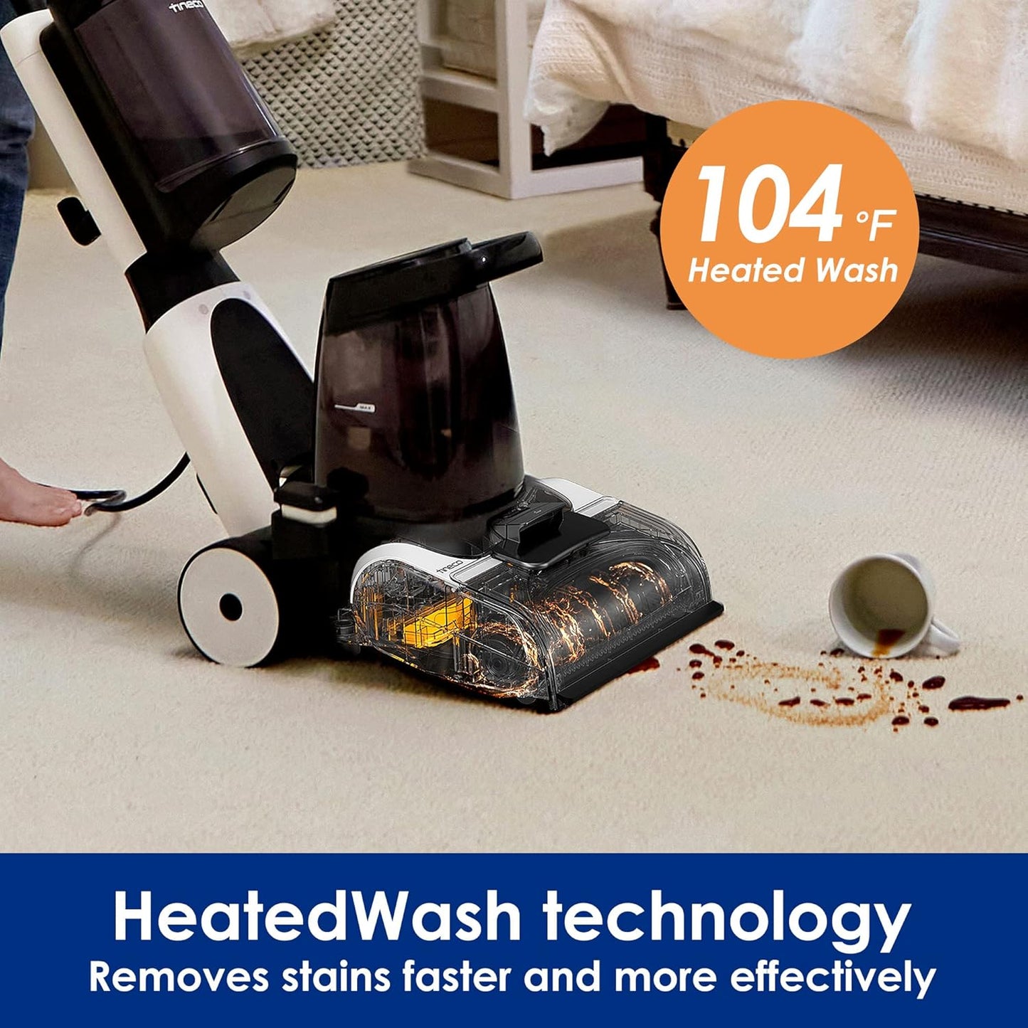 Tineco CARPET ONE Smart Carpet Cleaner - Lightweight Portable Shampooer with LED Display | Ideal for Pet Stains
