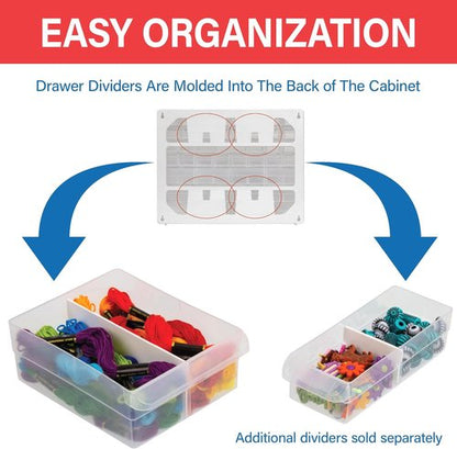 Akro-Mils 24-Drawer Storage Cabinet - Versatile Organizer for Garage, Crafts & Makeup | 20" W x 6" D x 16" H - Black