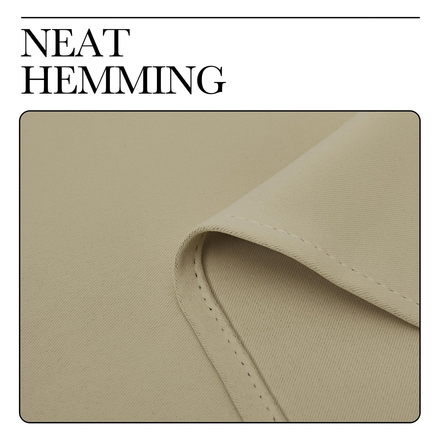 NICETOWN Thermal Insulated Grommet Room Darkening Curtains/Draperies/Panels for Bedroom (Cocoa Eggnog, 2 Panels, W42 x L63 inches)