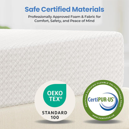 Yaheetech Twin Mattress - 8 Inch Cooling Gel Memory Foam with Green Tea for Fresh Sleep | Medium Firm, CertiPUR-US Certified