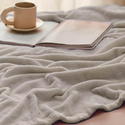 Bedsure GentleSoft Fleece Throw Blanket - Cozy Lightweight Plush Blanket for Couch, 50x70 inches, Oxford Tan