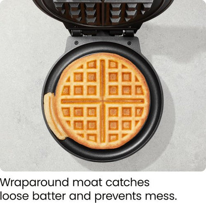 Chefman Belgian Waffle Maker - Anti-Overflow Design, Temperature Control, Nonstick Plates, Black