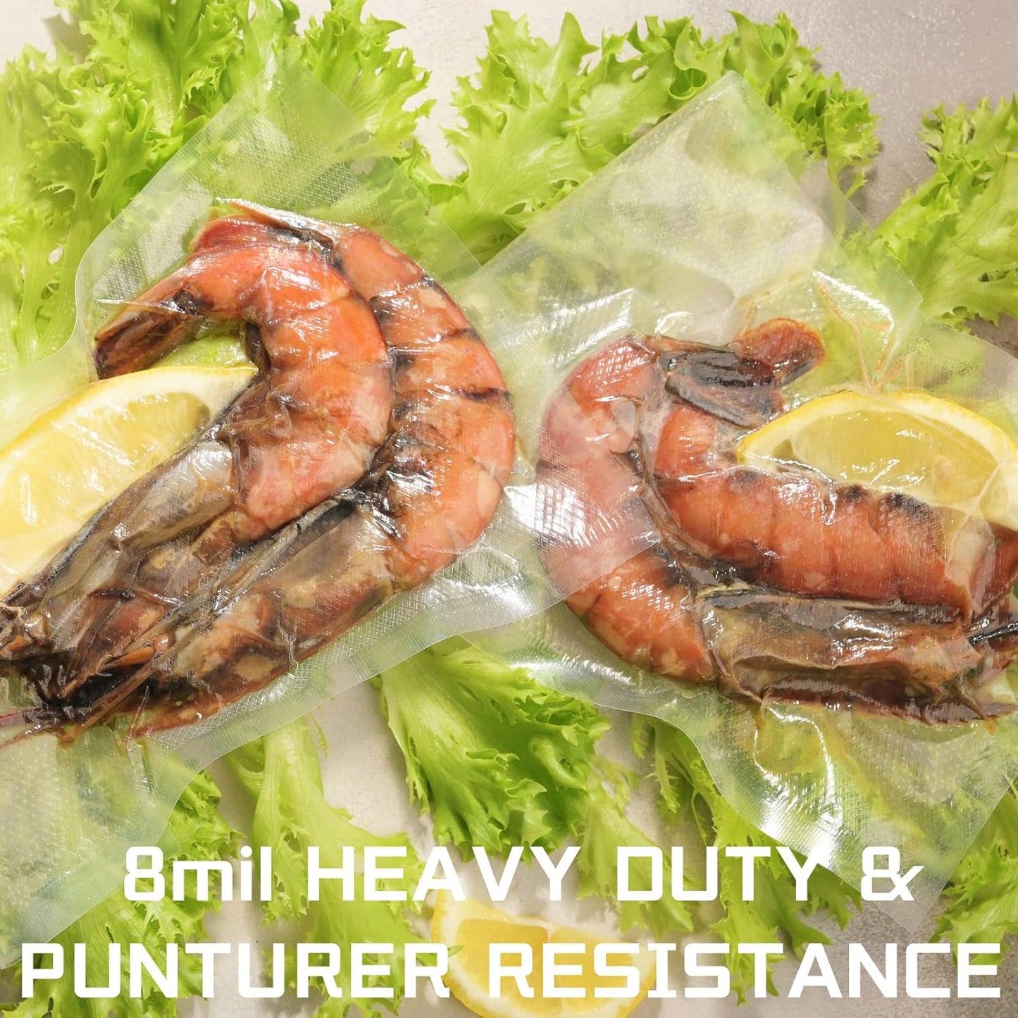 Vacuum Sealer Bags by [Brand Name] - Heavy Duty BPA-Free Rolls | 2-Pack, 8" x 16.4" for Sous Vide Cooking