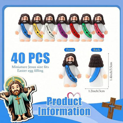 Little Jesus Figures by [Brand Name] - 40 Mini Jesus Statues for Religious Parties & Christian Gifts