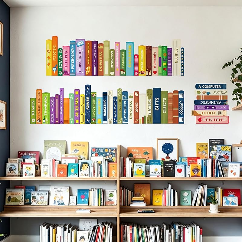 Books Wall Decals - Bookshelf Decal Variation of THIS Listing