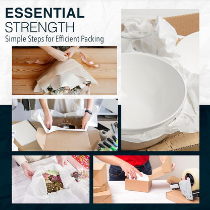Packing Paper Sheets - 100 Small White Sheets for Moving | Protect Fragile Items & Wrap Gifts (13 x 12 Inch)