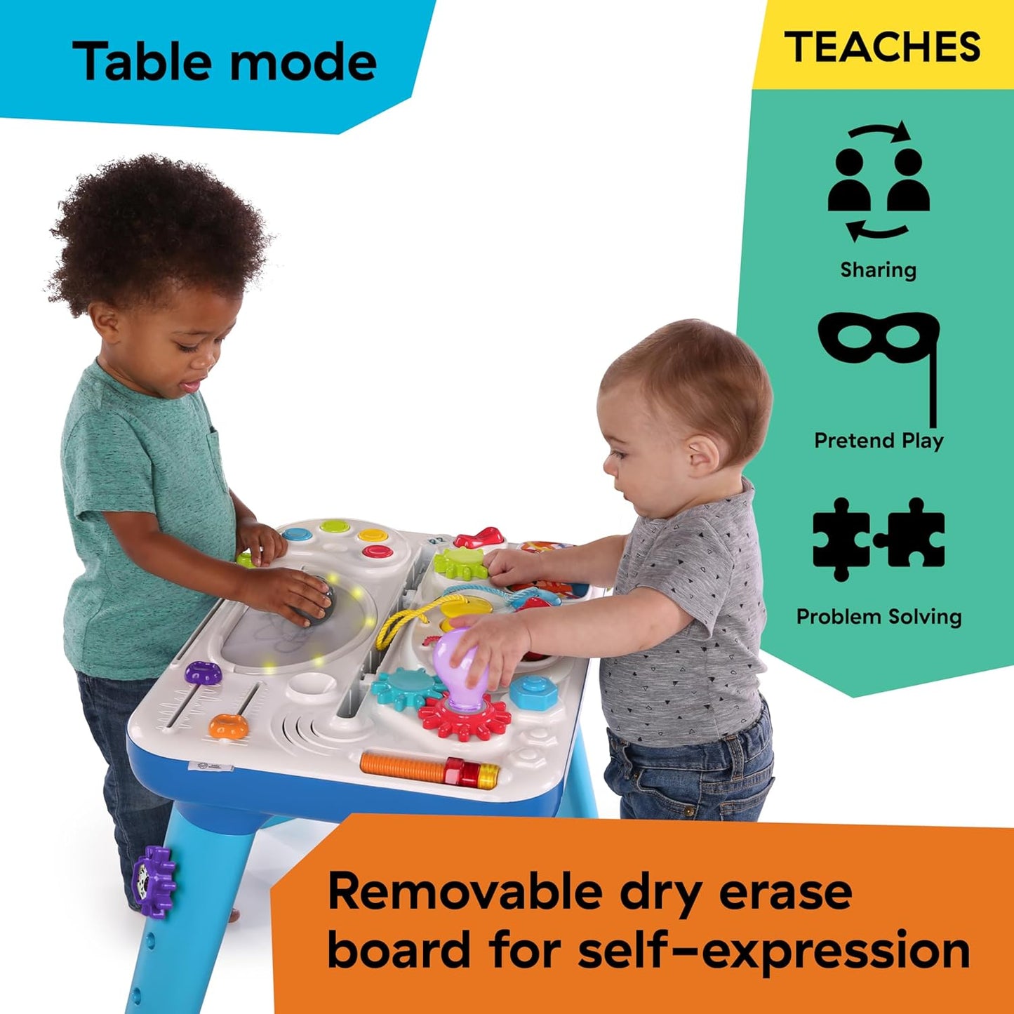 Baby Einstein Curiosity Table - Montessori Activity Play Station for 12 Months & Up | Interactive Floor Toy