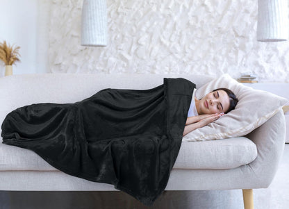 Utopia Bedding Fleece Blanket - Luxury Soft Anti-Static Microfiber | California King Size Black (102x96 Inch)