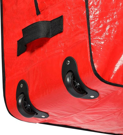 HOMEST Christmas Tree Storage Bag - Zippered, Reinforced Handles & Wheels for 4.5-7 ft Trees | Red