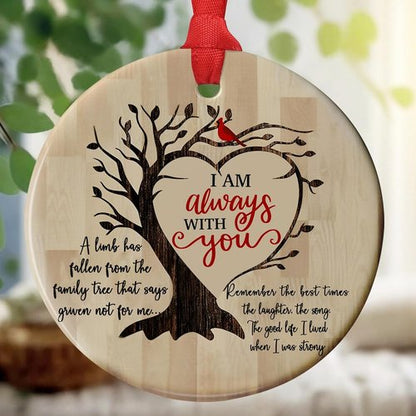 Jocidea Memorial Christmas Ornament - "I Am Always with You" - Heartfelt Condolence Gift